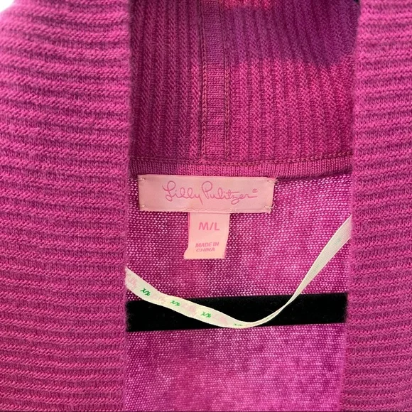 Lilly Pulitzer Open Front Wool Blend Cardigan - M/L - Picture 3 of 5